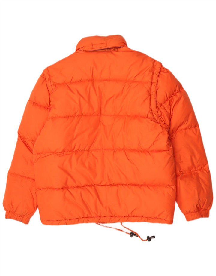 Sergio Tacchini Chaqueta acolchada con capucha para hombre UK 36 Small Naranja Poliamida