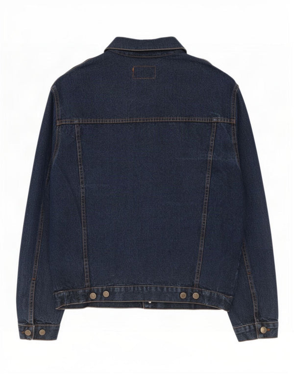 Vintage hombres chaqueta de mezclilla Reino Unido 38 azul marino medio