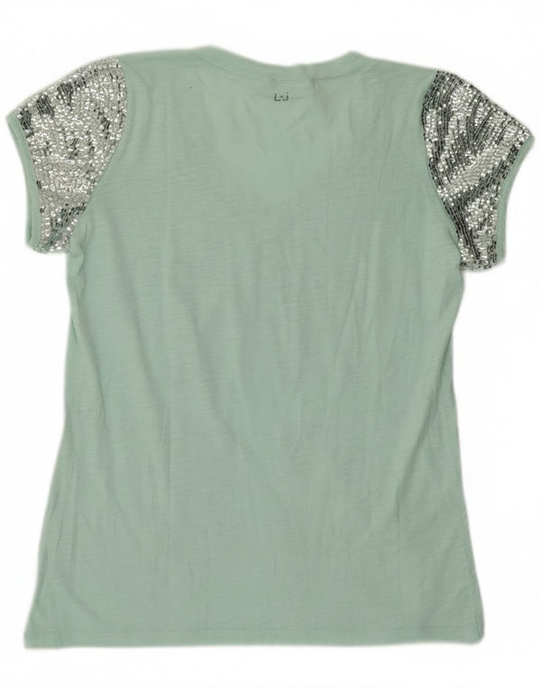 Liu Jo Camiseta gráfica para mujer Top UK 42 Medium Green Modern