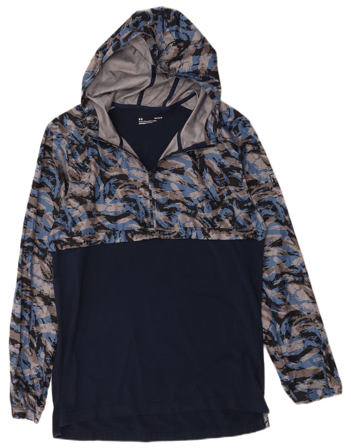 Under Armour Hombre Sudadera con capucha Chándal Top Grande Camuflaje azul marino