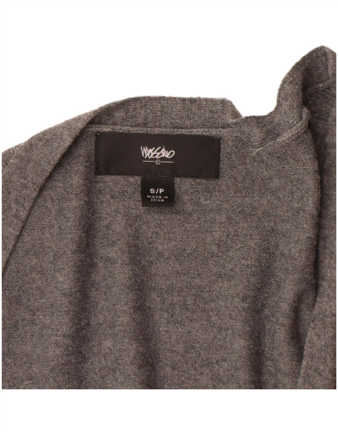 MOSSIMO Suéter Cárdigan para Mujer UK 10 Small Grey Nylon