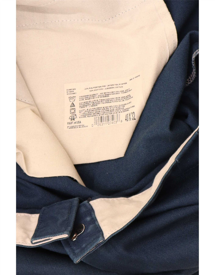 Dickies Pantalón chino recto para hombre W40 L32 Poliéster azul marino