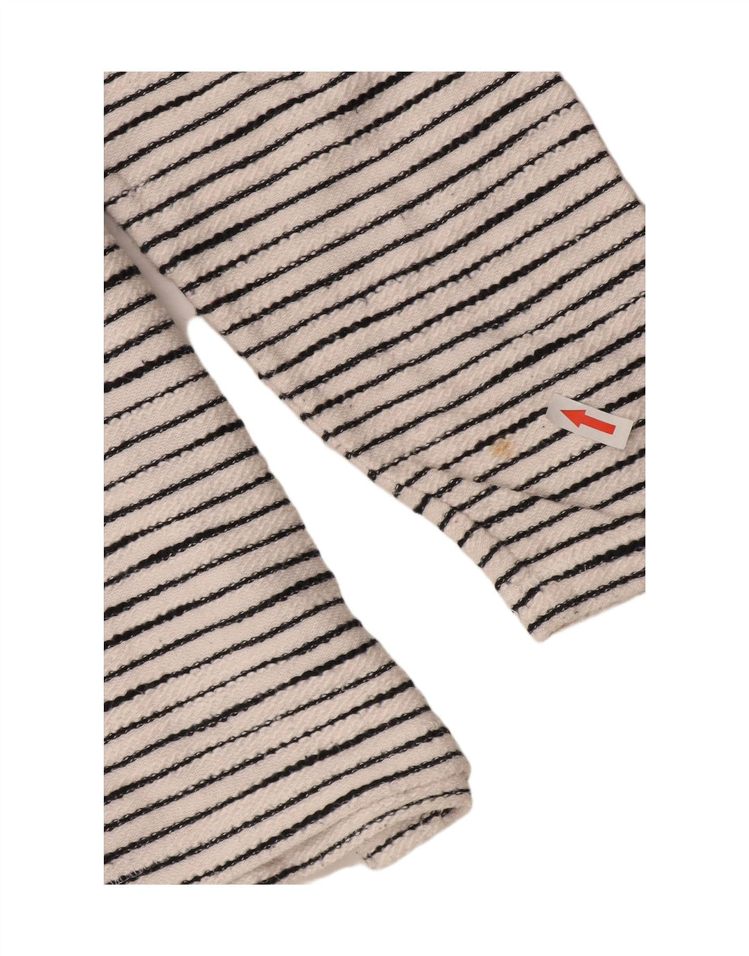 Zara Hombre Top Manga Larga Algodón Rayas Blanco Grande