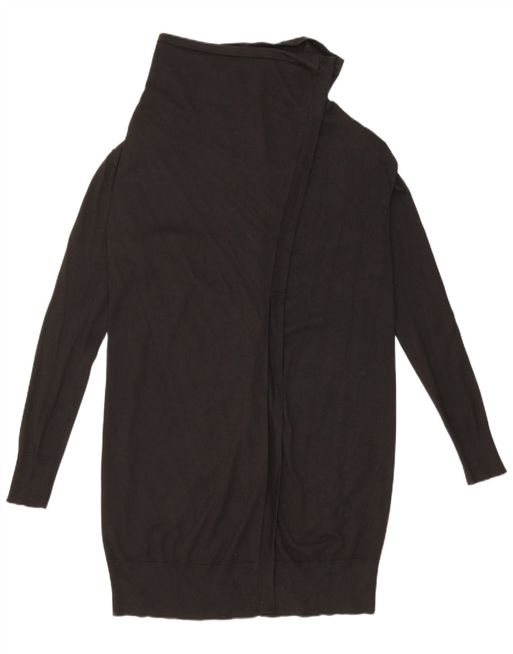 Zara - Cárdigan largo para mujer, talla 40, talla mediana, viscosa negra
