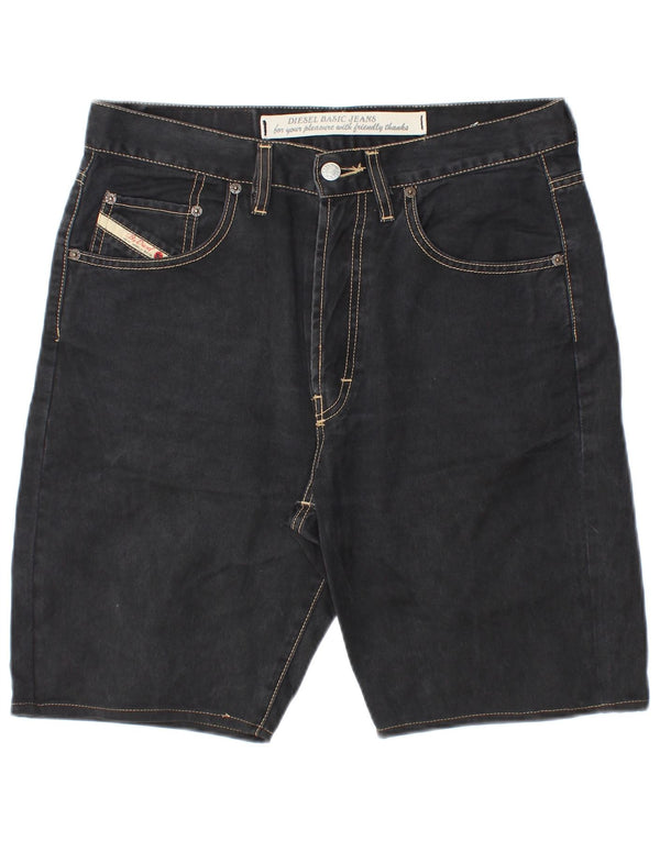 DIESEL Shorts vaqueros para hombre W32 Medium Black Cotton