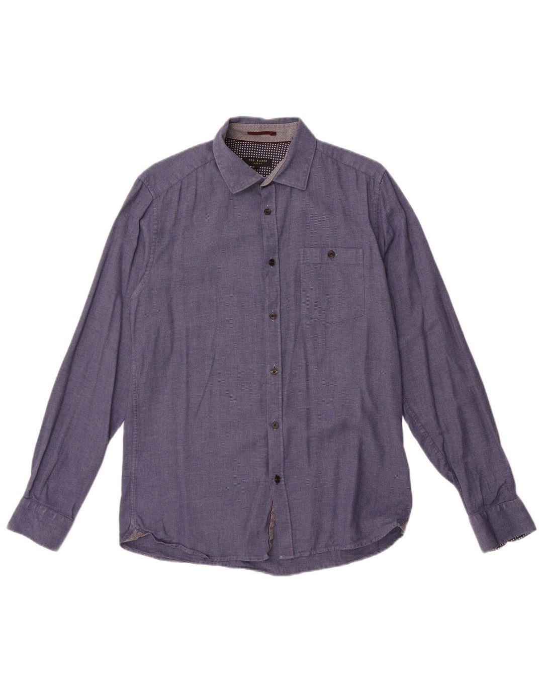 Ted Baker Camisa para hombre Talla 3 Algodón azul mediano