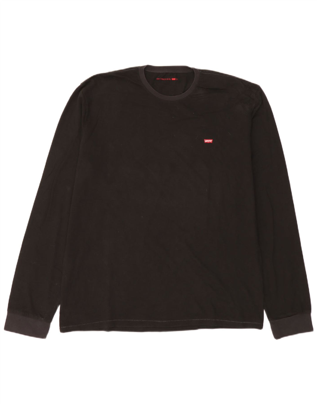 Levi's Mens Top Manga Larga 2XL Algodón Negro