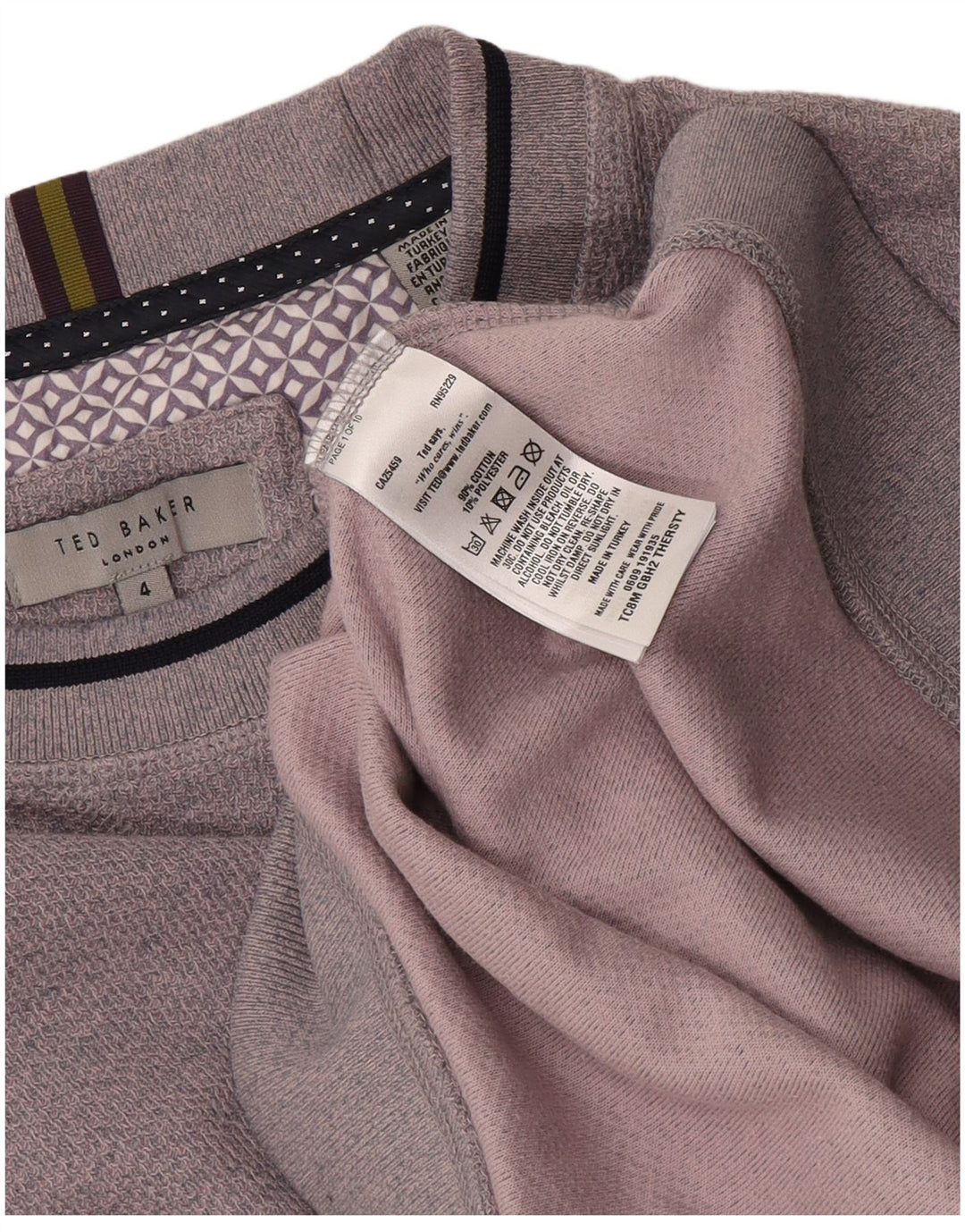 Ted Baker - Sudadera para hombre, talla 4, algodón morado grande