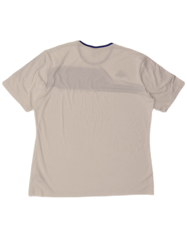 Adidas Mens Climalite Camiseta Top 2XL Blanco Colorblock Poliéster