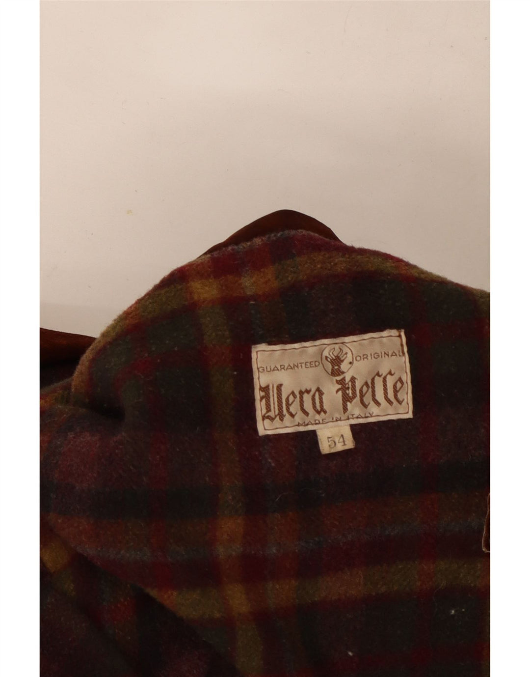 Chaqueta de ante vintage para hombre IT 54 2XL cuero marrón