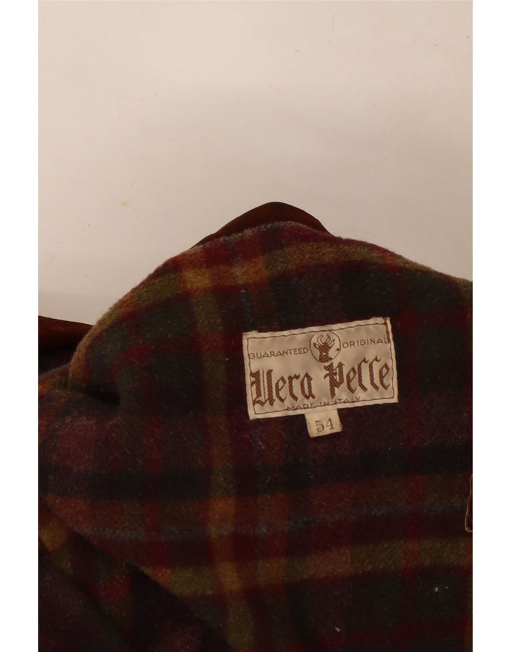 Chaqueta de ante vintage para hombre IT 54 2XL cuero marrón