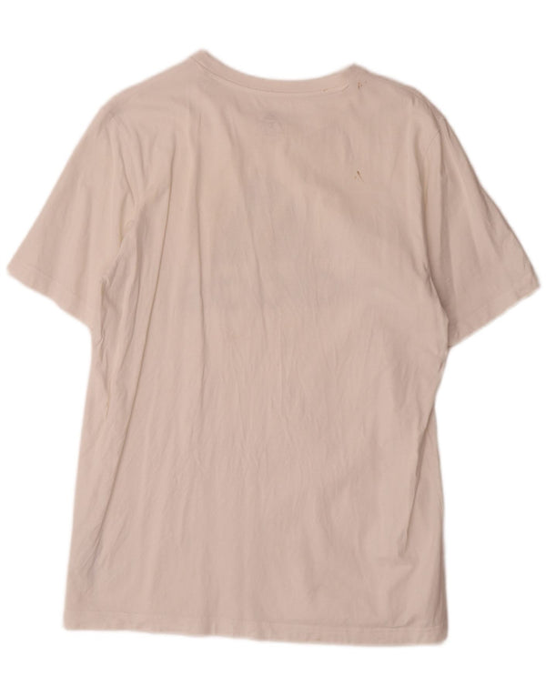 Adidas - Camiseta gráfica para hombre, talla mediana, algodón blanco