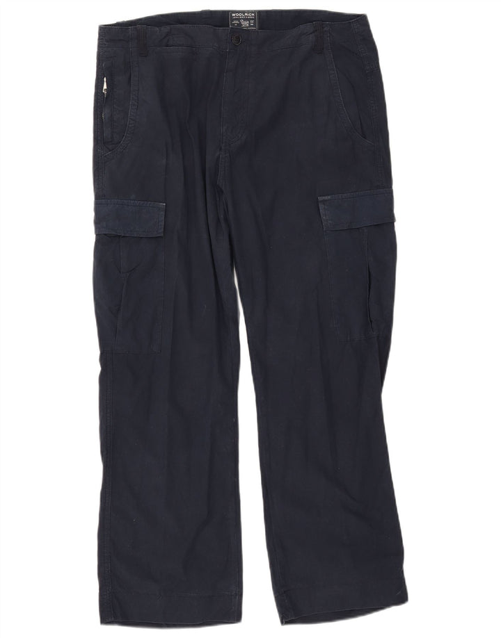 Woolrich Pantalón Cargo Recto Para Hombre W34 L27 Azul Marino