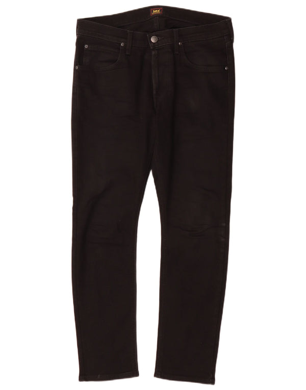 Lee Mens Luke Tapered Slim Jeans W32 L30 Algodón Negro