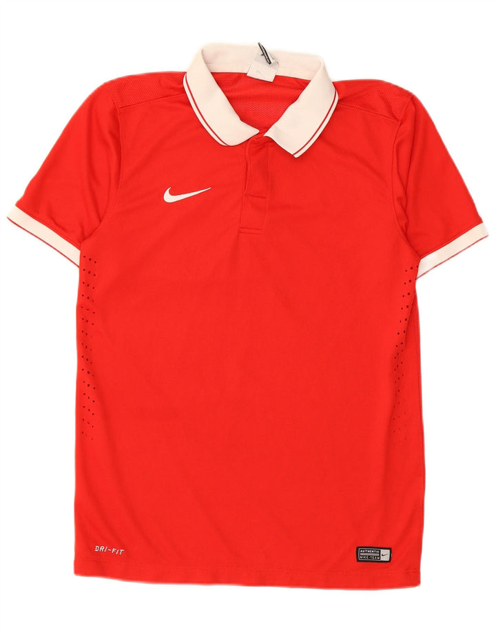 NIKE Polo Dri Fit Graphic para Hombre Rojo Pequeño