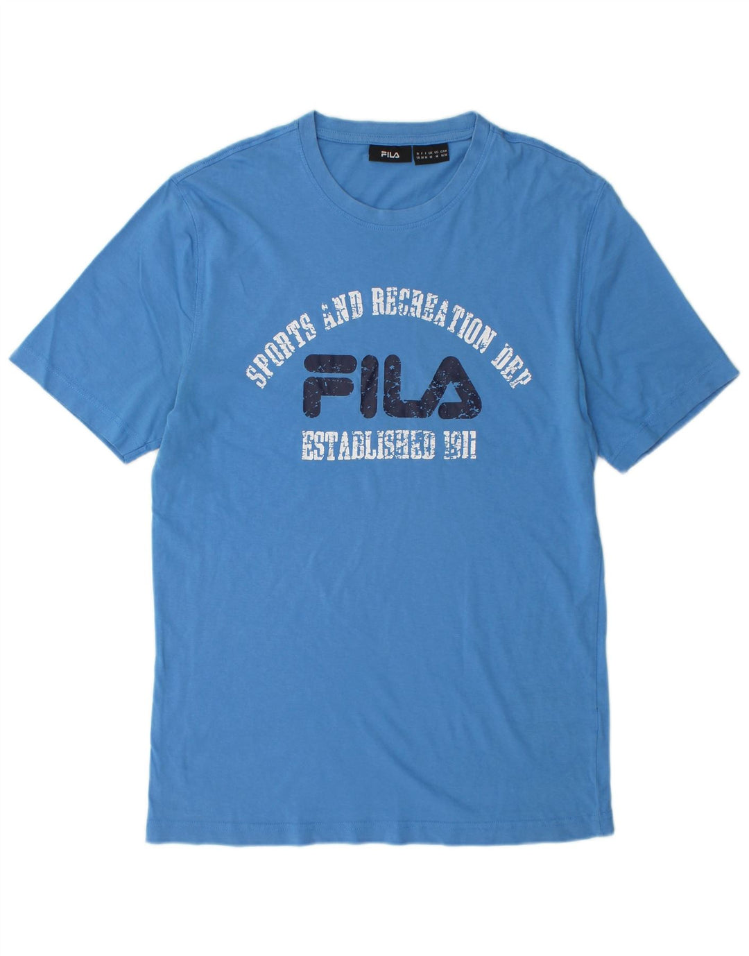 FILA - Camiseta gráfica para hombre, color azul medio