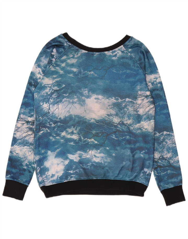 Adidas - Sudadera gráfica para mujer, talla 40, poliéster teñido anudado azul grande