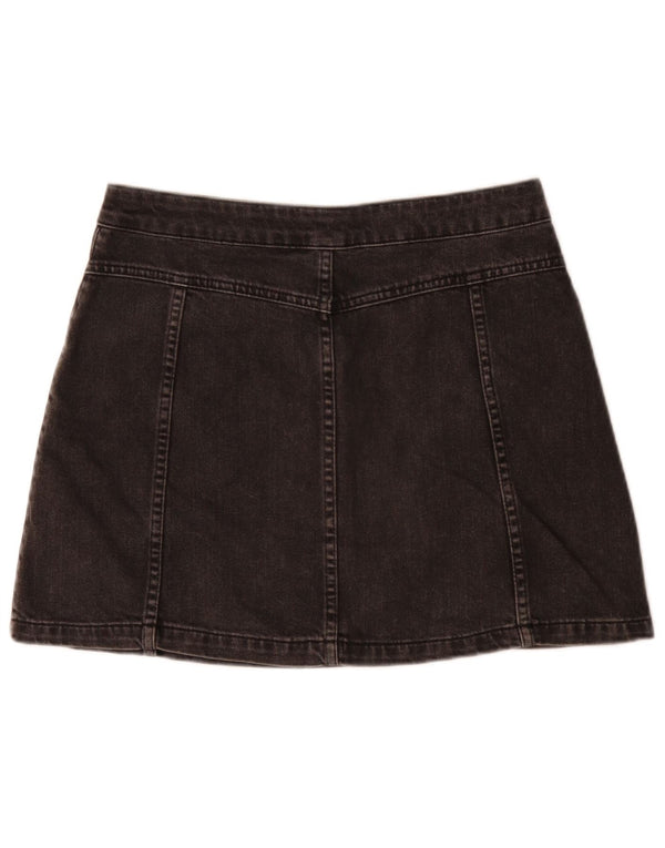 Moto Minifalda vaquera para mujer UK 12 Medium W30 Algodón negro