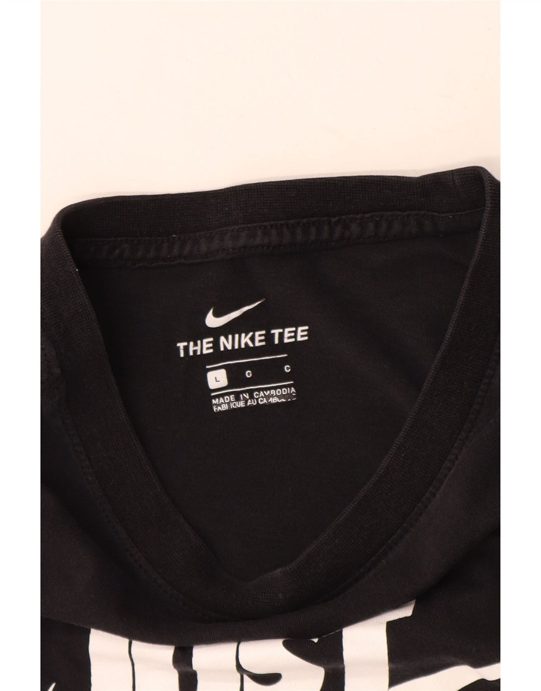 Nike - Camiseta gráfica para hombre, talla grande, algodón negro