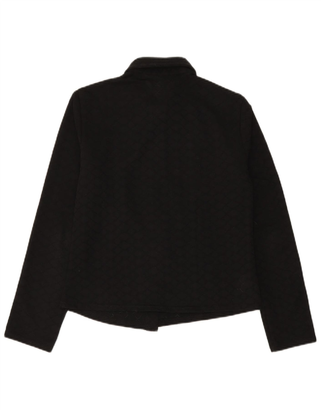 BENETTON Blusa corta para mujer IT 46 Grande Poliéster negro