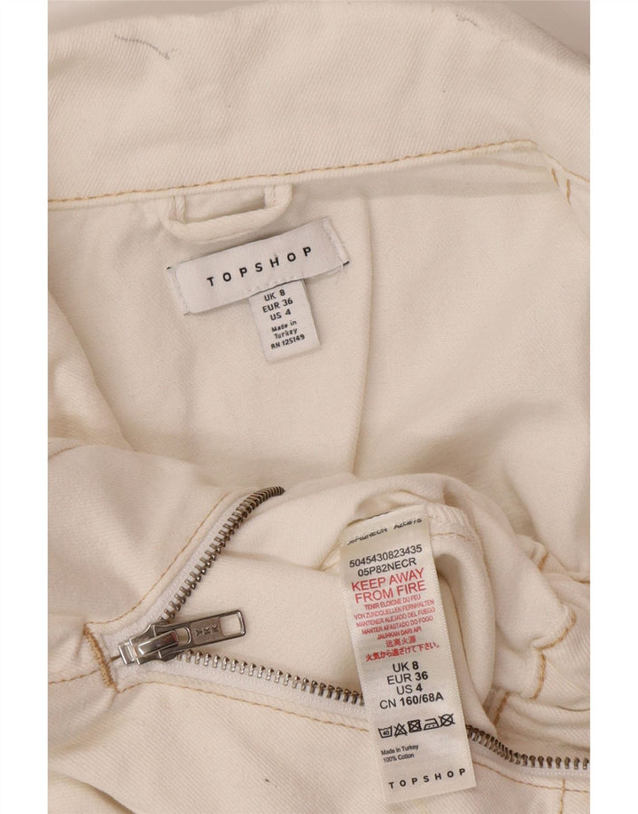 Topshop Mono vaquero para mujer UK 8 Small Algodón blanco