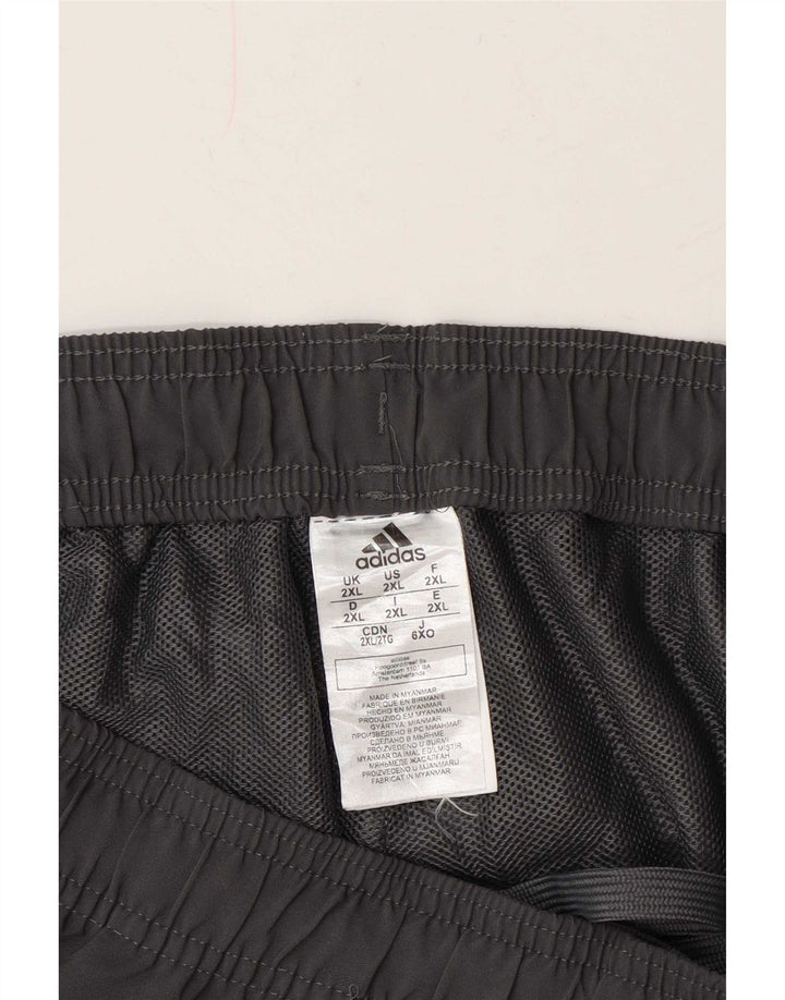 Adidas Pantalones cortos deportivos para hombre 2XL Gris Poliéster