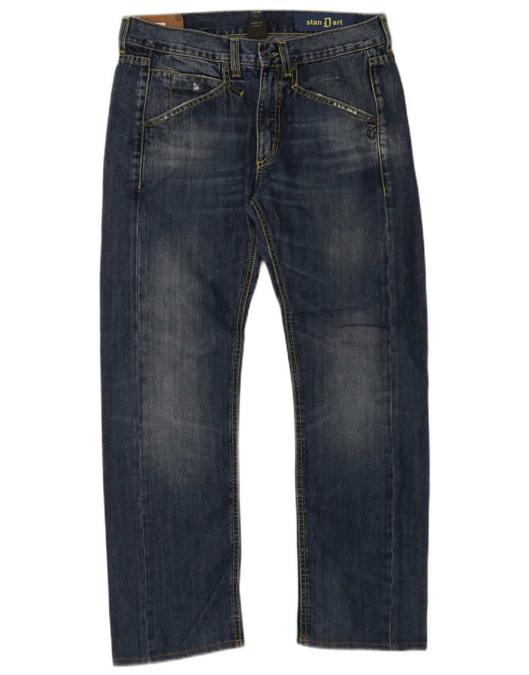 Dondup Vaqueros rectos estándar para hombre W32 L28 Azul marino