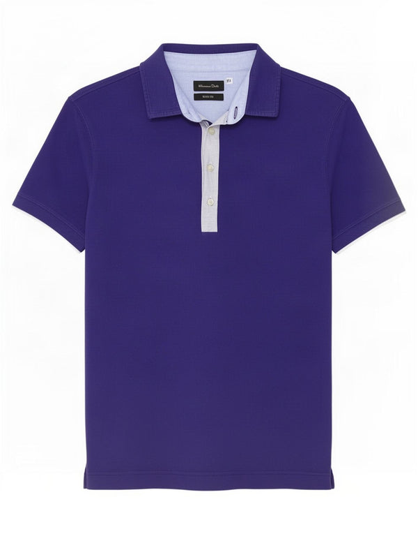 Massimo Dutti Polo Slim Fit Hombre Azul Algodón