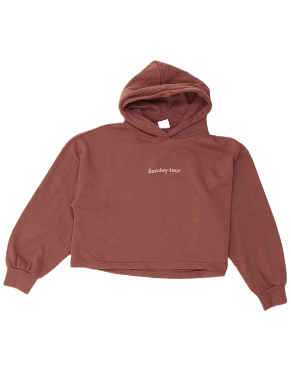 Zara Jersey con capucha corta extragrande para niña 13-14 años Algodón rosa