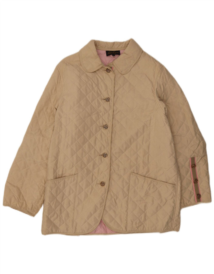 Luisa Spagnoli Chaqueta acolchada para mujer UK 44 Poliéster beige medio