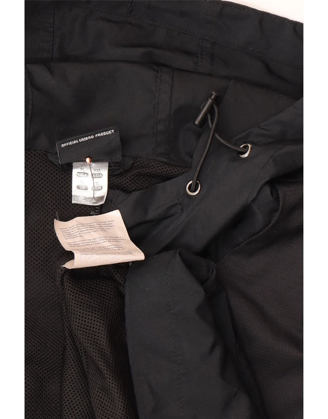 UMBRO Chaqueta de chándal con capucha para hombre XL Poliéster negro