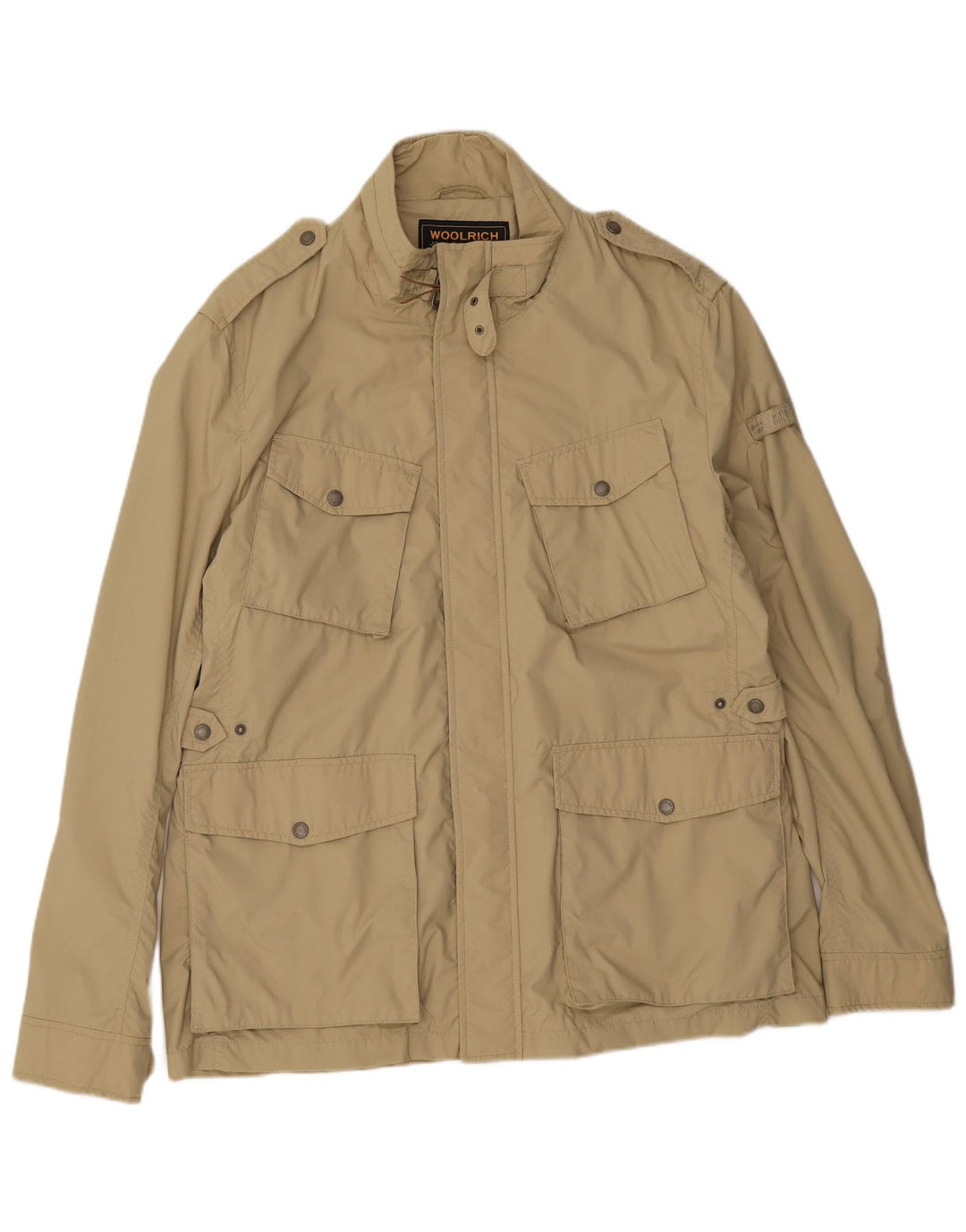 Woolrich Chaqueta militar para hombre UK 44 2XL Beige Nylon