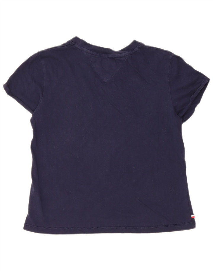 TOMMY HILFIGER Camiseta extragrande para mujer UK 2 2XS Azul marino Algodón