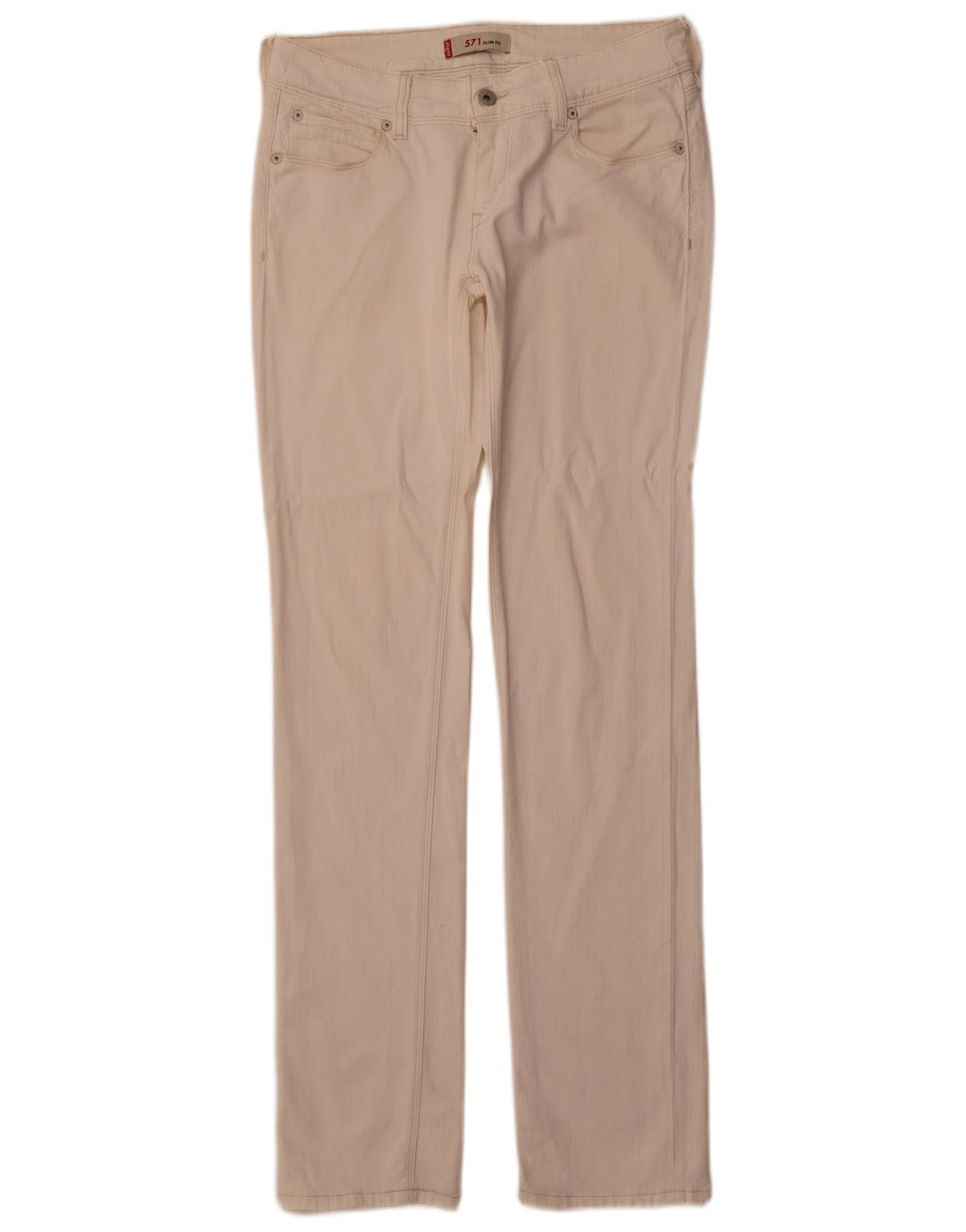 Levi's Vaqueros ajustados 571 para hombre W30 L33 Blanco roto