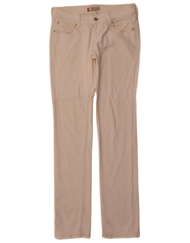 Levi's Vaqueros ajustados 571 para hombre W30 L33 Blanco roto