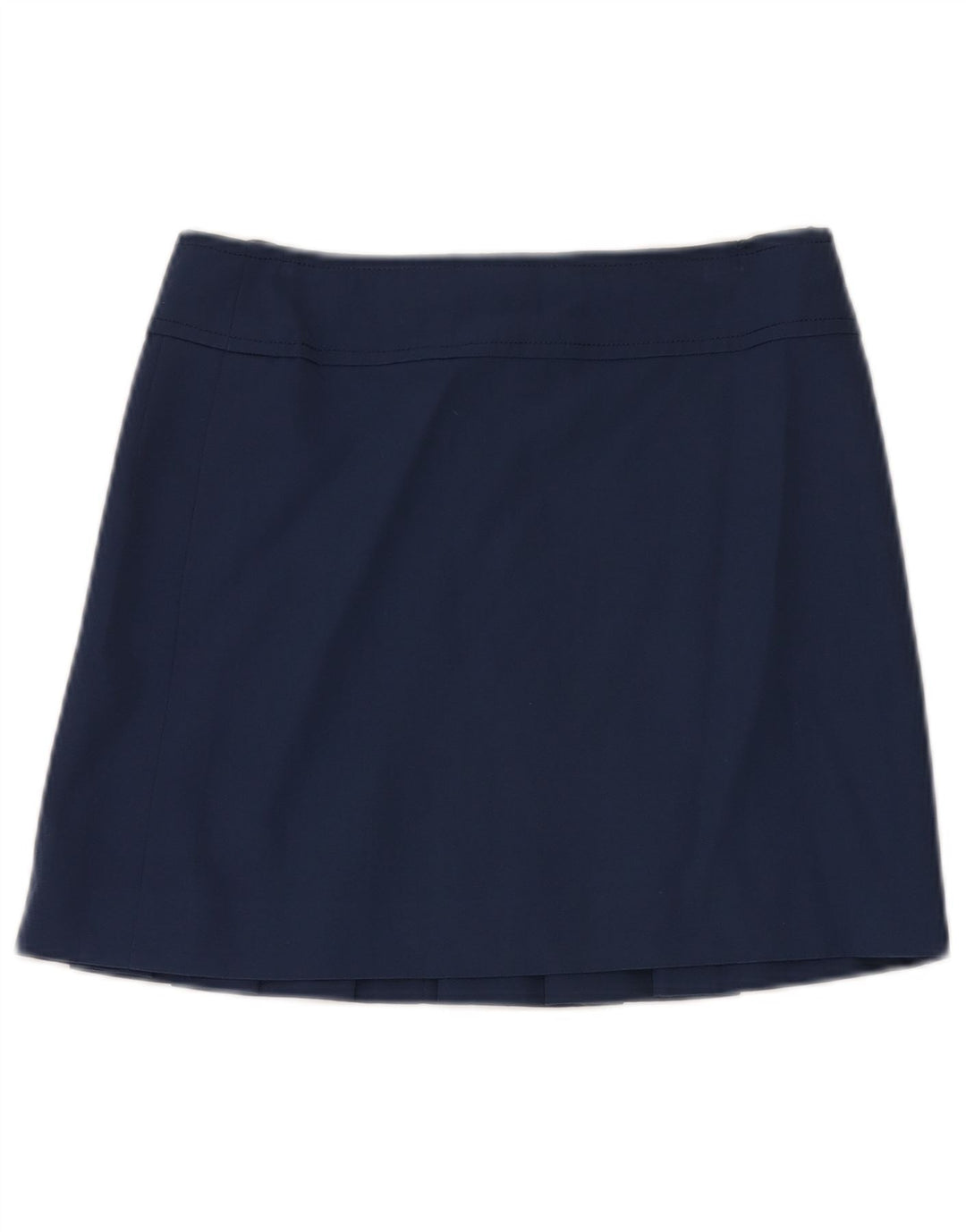 Minifalda plisada vintage para mujer W30 azul marino medio