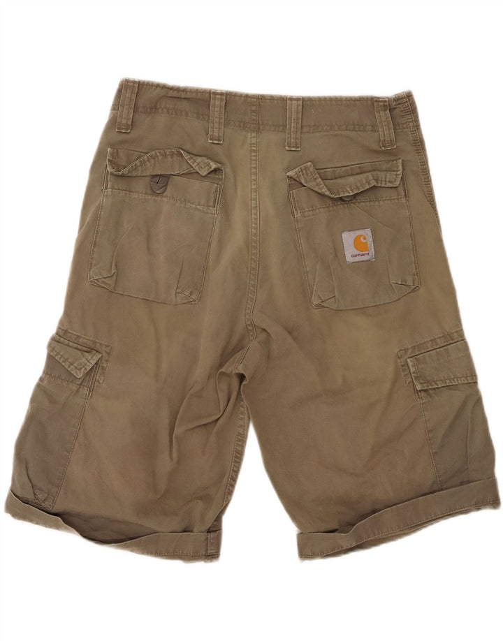 CARHARTT Pantalones cortos cargo para hombre W30 Algodón caqui mediano
