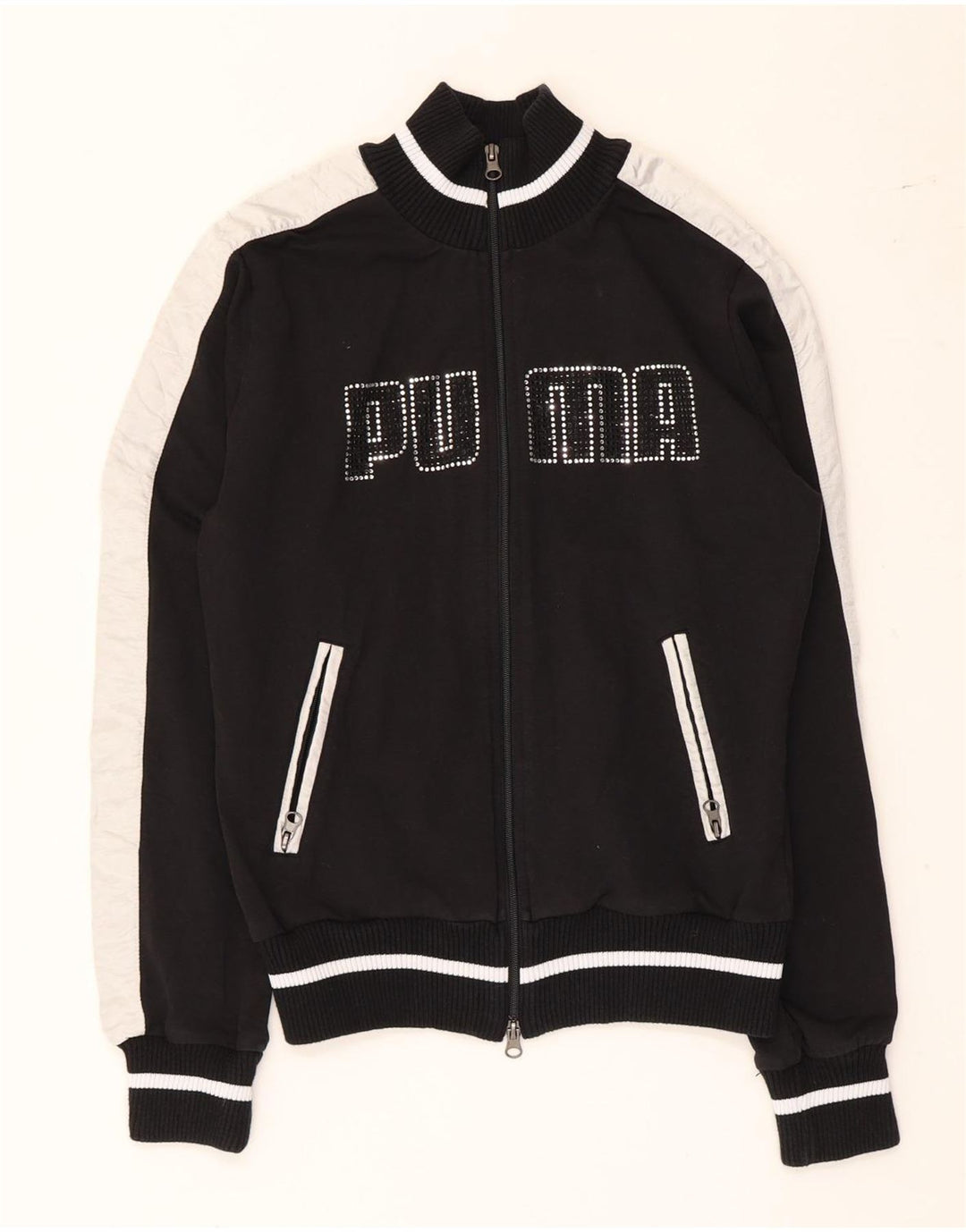 Puma Chaqueta de chándal gráfica para mujer UK 40 Medium Black Colourblock
