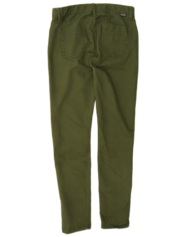 Patagonia Pantalones casuales delgados para mujer US 6 Medium W30 L31 Algodón verde