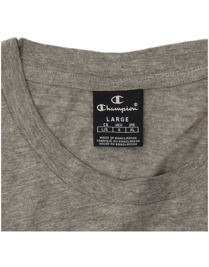 Champion Camiseta para hombre Top grande gris moteado