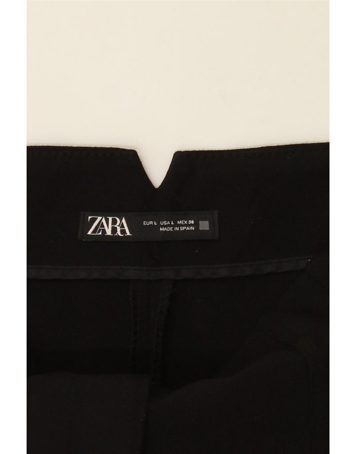 ZARA Womens Tapered Casual Trousers W30 L27 Black Polyester Vintage Zara and Second-Hand Zara from Messina Hembry 