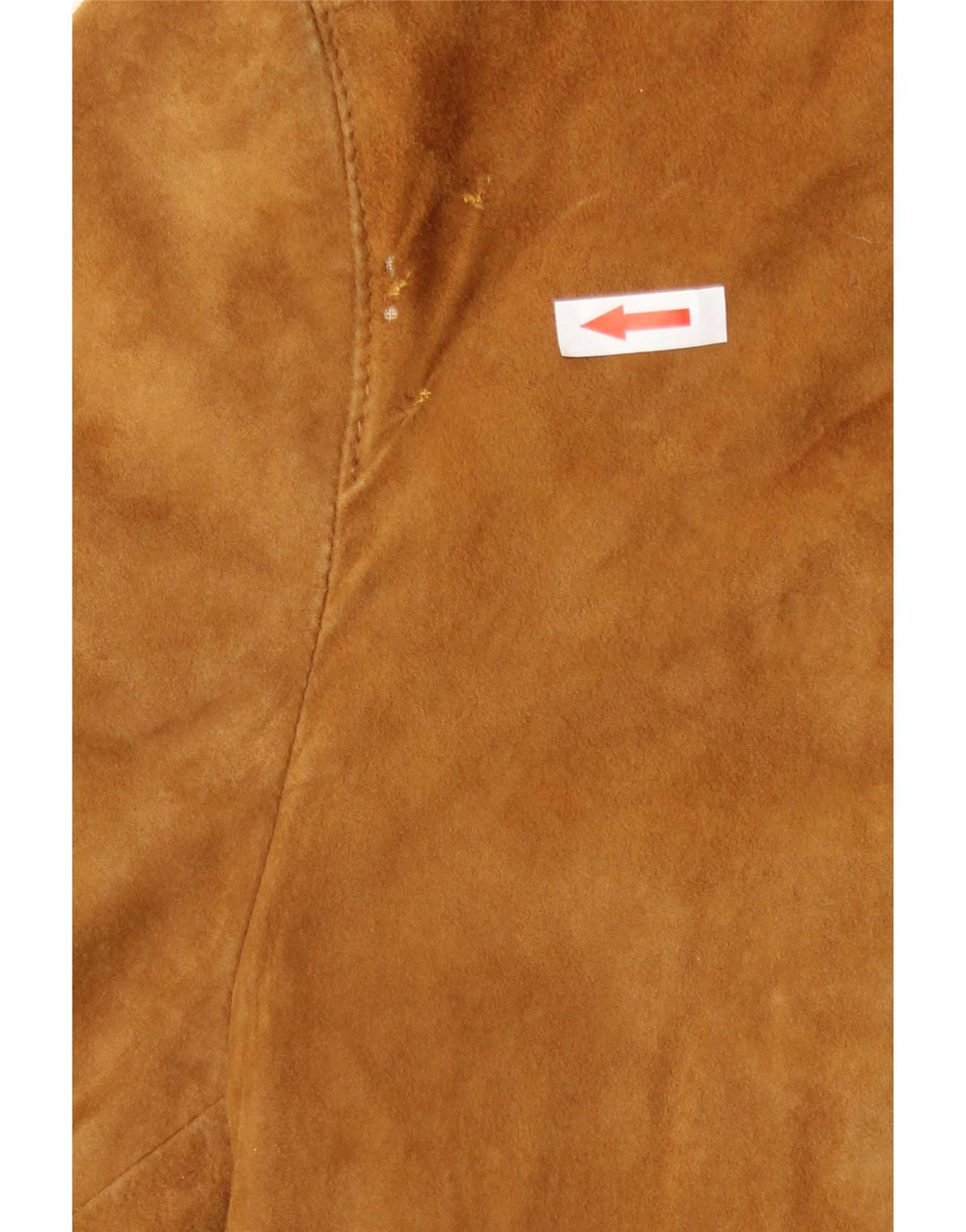 Vintage hombres ante bomber chaqueta IT 50 cuero beige medio