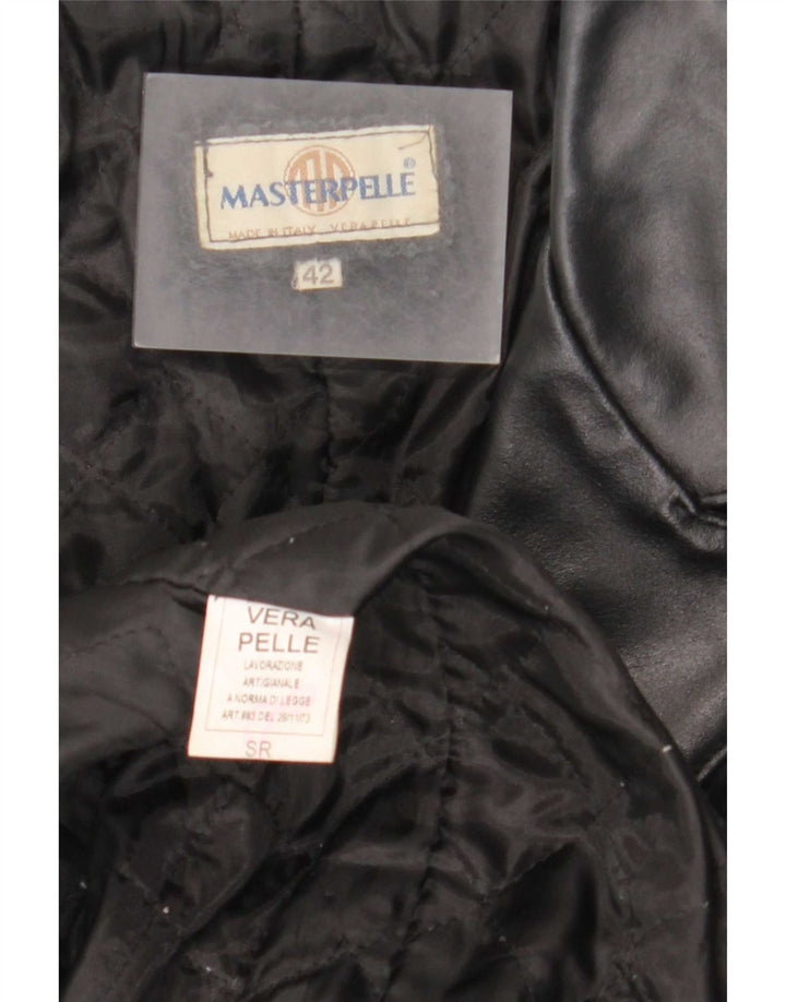 Lavorazione Artigianale Abrigo de piel para mujer IT 42 Medium Black