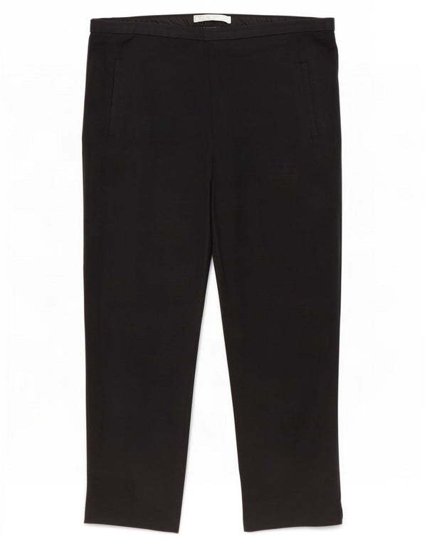 Marks & Spencer Pantalones Capri para Mujer UK 12 Medium W30 L21 Algodón Negro