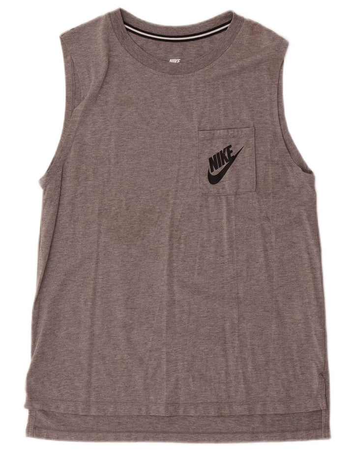 Nike - Camiseta sin mangas para hombre, talla pequeña, modal gris moteado