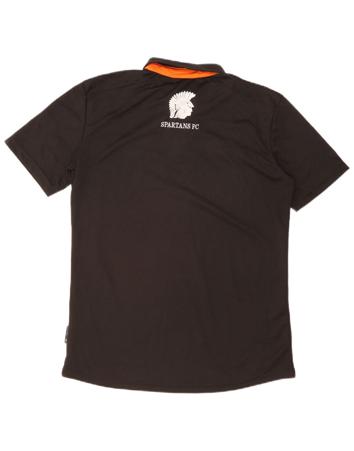 Umbro Polo con gráfico Spartans para hombre, poliéster color block negro grande