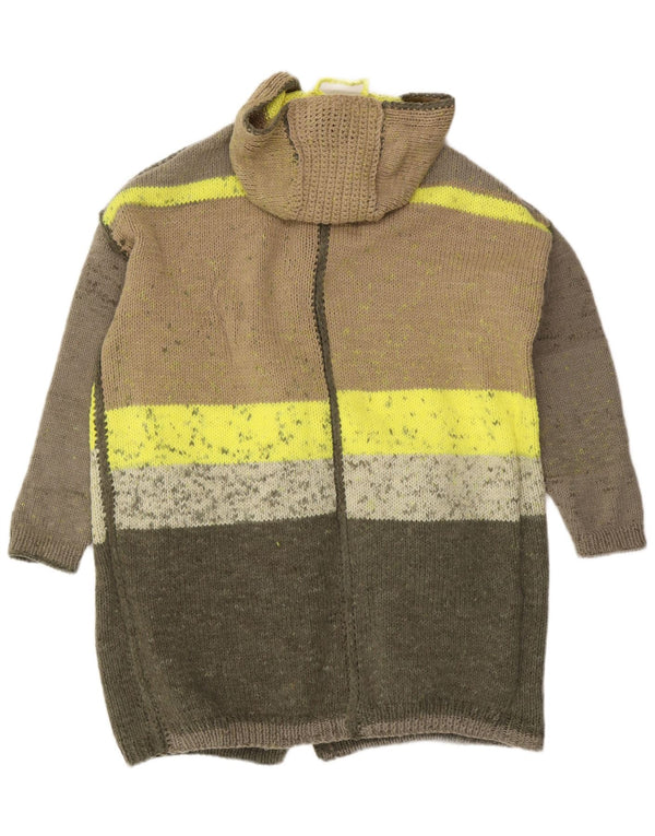 Vintage mujeres oversize longline cardigan suéter Reino Unido 20 2XL multicolor