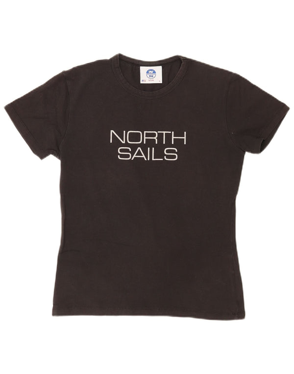 North Sails Camiseta gráfica para mujer Top UK 44 Grande Gris Algodón