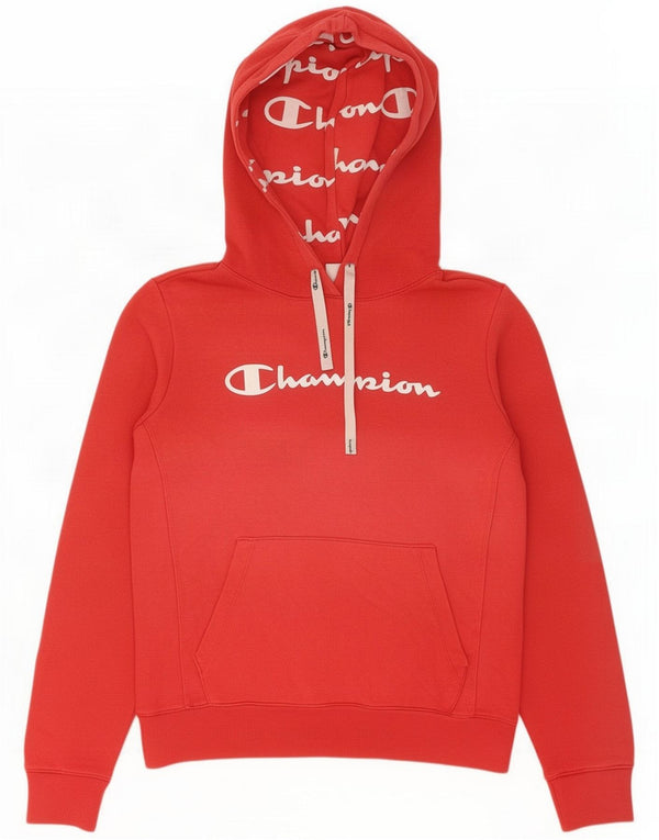 Champion Jersey con capucha gráfica para mujer UK 44 Medium Red