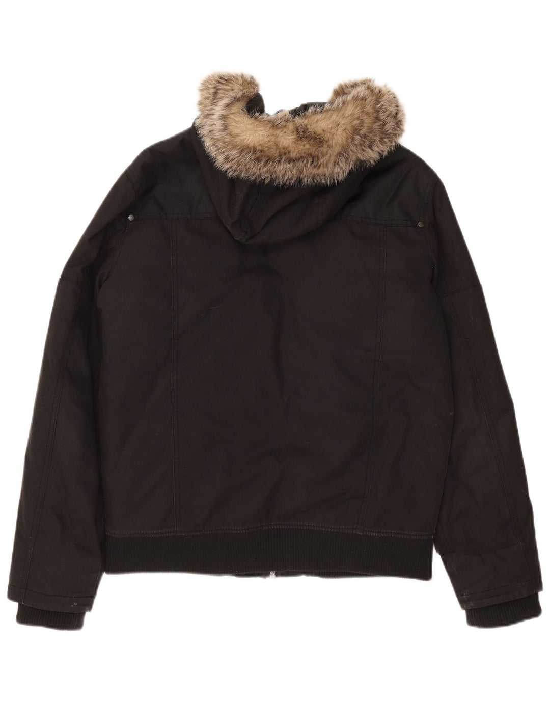 Evalúa Chaqueta utilitaria con capucha para hombre UK 40 Large Poliéster negro